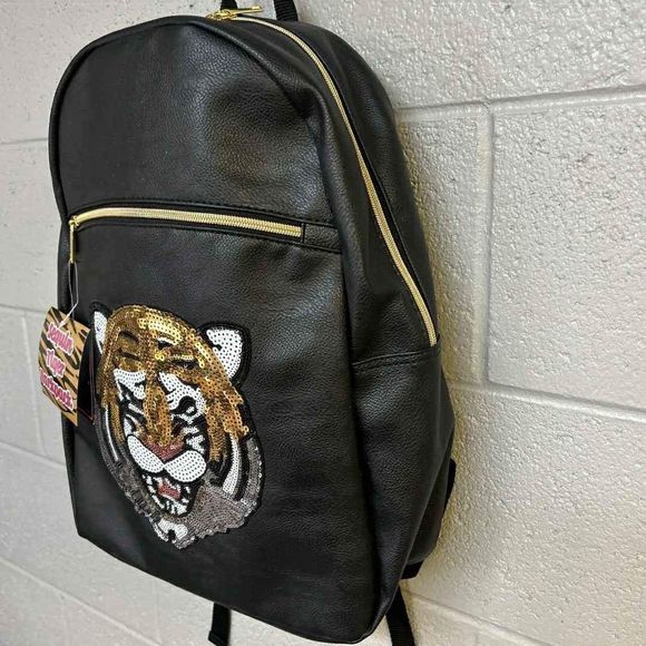 NEW Sequin Tiger Backpack Designer Color Black (LOC N-Shed2) Shoulder Bag Purse main image 6